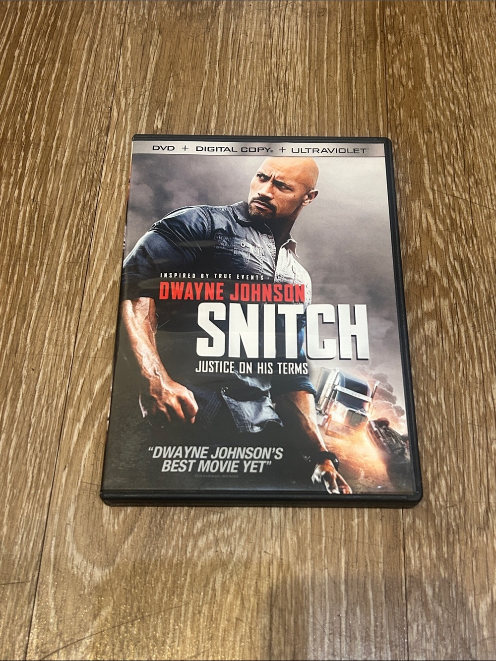 Dwayne Johnson "Snitch" DVD - Black Case with Dramatic Cover